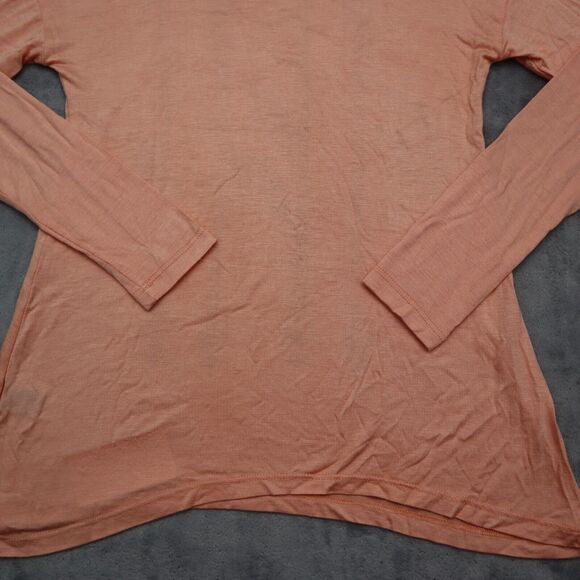 Full Tilt Shirt Womens XS Orange Round Neck Long Sleeve Arrow Design Top - Picture 14 of 16